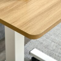Stehpult Höhenverstellbar inkl. 4 Rollen C-Form 65 cm x 48 cm x 70-110 cm  Natur + Weiß