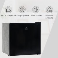 Mini-Gefrierschrank 35 L Gefrierbox elektrisch freistehend 45 W Mini Gefriertruhe Minikühlschrank 41dB -14 bis -24? 5-stufige Temperaturregelung 47 x 44,2 x 48,8 cm Schwarz