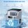 Eiswürfelmaschine Eiswürfelspender Ice-Maker 20kg/24h 2,3L Eiswürfelbereiter mit 3,2 L Wassertank, Silber