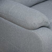 Relaxsessel Fernsehsessel mit Liegefunktion Liegesessel Sessel mit Verstellbarer Rückenlehne, Fußstütze TV-sessel mit Leinenoptik für Wohnzimmer Schlafzimmer, Hellgrau