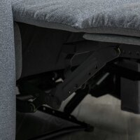 Relaxsessel Fernsehsessel mit Liegefunktion Liegesessel Sessel mit Verstellbarer Rückenlehne, Fußstütze TV-sessel mit Leinenoptik für Wohnzimmer Schlafzimmer, Hellgrau