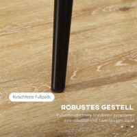 4er-Set Esszimmerstühle, Akzentstühle für Küchen und Esszimmer, Stuhlset, Velours-Optik, Hellgrau+ Schwarz