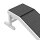Haustierrampe mit rutschfestem Teppich 125 x 40 x 35,5cm Kiefernholz