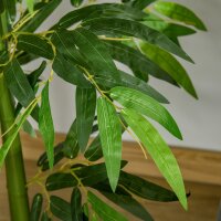 Künstlicher Bambus groß 160 cm Kunstpflanze, Kunstbambus, Plastik Künstliche Pflanzen im Topf, Fake Plant wie echt für Wohnzimmer Schlafzimmer Büro Garten Moderne Dekoration Geschenk