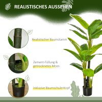 künstliche Pflanzen 150 cm Kunstpflanzen im Topf künstlicher Bananen Baum Kunstpflanze Kunstbaum Zimmerpflanze Dekopflanze Büropflanze Kunststofftopf für drinnen