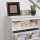 Futterstation für Haustiere, Aufbewahrungsschrank für Haustierbedarf, mit Futterschüsseln, Haken für Leinen, MDF, Weiß