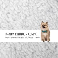 Katzentreppe 3-stufige Haustiertreppe mit Kratzsäulen Ball Hundetreppe Tiertreppe für Katzen bis 5 kg Plüsch Jute Weiß 45 x 40 x 48 cm