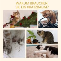 Kratzbaum Deckenhoch, 228-260 cm Höhenverstellbarer Katzenbaum Kletterbaum für Katzen mit 3 Ebenen, Katzenkratzbaum, Spielbaum vom Boden bis zur Decke Hellbraun