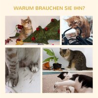 Kratzbaum Deckenhoch, 228-260 cm Höhenverstellbarer Katzenbaum Kletterbaum für Katzen mit 3 Ebenen, Katzenkratzbaum, Spielbaum vom Boden bis zur Decke Khaki