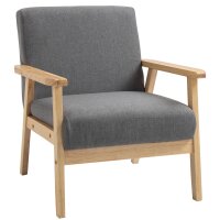 Sessel im Skandi-Design, Akzentsessel, Massivholz,...