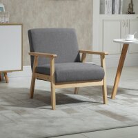 Sessel im Skandi-Design, Akzentsessel, Massivholz,...