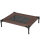Hundeliege Outdoor, Erhöhtes Hundebett für Mittelgroße Groß Hunde, stabile Haustierliege mit Waschbares Mesh, Katzenbett Haustierbett Schlafplatz für Draußen Camping, 76 x 61 x 18 cm, Braun