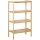 Standregal Bücherregal 4-stufiges Bambusregal Büroregal Lagerregal Aktenregal Küchenregal für Bad Küche Wohnzimmer Schlafzimmer Bambus Natur 62 x 33 x 112 cm