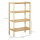 Standregal Bücherregal 4-stufiges Bambusregal Büroregal Lagerregal Aktenregal Küchenregal für Bad Küche Wohnzimmer Schlafzimmer Bambus Natur 62 x 33 x 112 cm