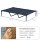 Hundebett, faltbar, Outdoor-Hundebett, erhöhter Stand, 122 cm x 92 cm x 23 cm, Blau + Schwarz