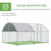 Gehege für Kleintiere, Outdoor-Freilaufgehege für Hühner, Kaninchen, Enten, stabile Konstruktion, Stahl und Oxford-Stoff
