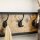 Garderobe im Industriedesign, 1 Memoboard, 1 Schuhbank, 8 Kleiderhaken, 1 Aufbewahrungstasche, Schwarz + Braun