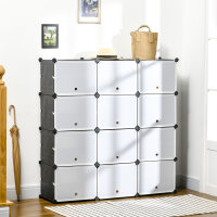 Modulares Regalsystem, Steckregal, zusammensetzbar aus 12...