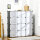 Modulares Regalsystem, Steckregal, zusammensetzbar aus 12 Würfeln 125 x 32 x 125 cm, Kunststoff+Stahl Schwarz