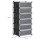 Modulares Regalsystem für 6 Paar Schuhe, 49 cm x 36,5 cm x 108 cm, Schwarz