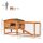 Kleintierstall Kleintierkäfig Kleintierhaus mit Asphaltdach Tannenholz Orange