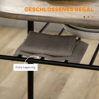 Bistro-Set Esstisch Küchentisch mit Stühlen Set, 1 Tisch, 2 Stühle, 80 cm x 53 cm x 74,5 cm, Schwarz