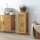 Badezimmerschrank mit Lamellentür, versetzbarem Einlegeboden, Naturbambus, 30x19,9x70 cm