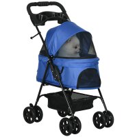 Hundebuggy Hundewagen bis 4 kg Klappbar Netzfenster...