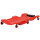 Montage-Rollbrett, Kopfstütze, Werkzeugablage, ölbeständig, bis 120 kg, 100x48x12 cm, Rot