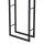 Kaminholzregal Metall 40 x 25 x 150 cm Brennholzregal Stapelhilfe Stahlrahmen bis 100kg Kaminholzunterstand Outdoor Holzregal Feuerholzregal für Garten Terrasse Außen Schwarz