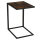 Beistelltisch in C-Form Kaffeetisch Couchtisch Laptoptisch für Schlafzimmer und Wohnzimmer kleiner Bereich mit Metallgestell Industrie-Stil Metall MDF Rustikal-Braun 40,6 x 50,8 X 64,2 cm