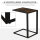 Beistelltisch in C-Form Kaffeetisch Couchtisch Laptoptisch für Schlafzimmer und Wohnzimmer kleiner Bereich mit Metallgestell Industrie-Stil Metall MDF Rustikal-Braun 40,6 x 50,8 X 64,2 cm