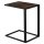 Beistelltisch in C-Form Kaffeetisch Couchtisch Laptoptisch für Schlafzimmer und Wohnzimmer kleiner Bereich mit Metallgestell Industrie-Stil Metall MDF Rustikal-Braun 40,6 x 50,8 X 64,2 cm