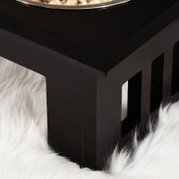 Hunde-Futterstation, rutschfest, 58,4 x 30,5 x 25,4cm, Grau, 2L pro Napf