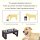 Hunde-Futterstation, rutschfest, 58,4 x 30,5 x 25,4cm, Grau, 2L pro Napf