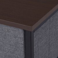 Kommode mit 7 faltbaren Stoffschubladen, Vlies, Metallgestell, 63,5 x 30 x 71 cm, Dunkelgrau