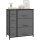 Kommode mit 7 faltbaren Stoffschubladen, Vlies, Metallgestell, 63,5 x 30 x 71 cm, Dunkelgrau