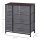 Kommode mit 7 faltbaren Stoffschubladen, Vlies, Metallgestell, 63,5 x 30 x 71 cm, Dunkelgrau