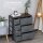 Kommode mit 7 faltbaren Stoffschubladen, Vlies, Metallgestell, 63,5 x 30 x 71 cm, Dunkelgrau