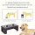 Erhöhter Hundenapf Futternapf mit 2 Näpfe Wassernapf 2 x 900ml Edelstahlnäpfen Fressnapf Futterstation Hundenäpfe für kleine Hunde Katzen Espresso