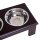 Erhöhter Hundenapf Futternapf mit 2 Näpfe Wassernapf 2 x 900ml Edelstahlnäpfen Fressnapf Futterstation Hundenäpfe für kleine Hunde Katzen Espresso