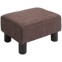 Hocker mit Stoffbezug in Leinenoptik, bis 110 kg, braun,...