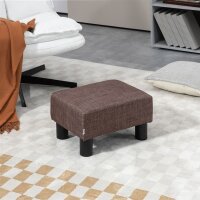 Hocker mit Stoffbezug in Leinenoptik, bis 110 kg, braun,...