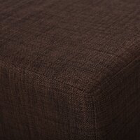 Hocker mit Stoffbezug in Leinenoptik, bis 110 kg, braun, 40 x 30 x 24cm