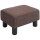 Hocker mit Stoffbezug in Leinenoptik, bis 110 kg, braun, 40 x 30 x 24cm