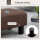 Hocker mit Stoffbezug in Leinenoptik, bis 110 kg, braun, 40 x 30 x 24cm