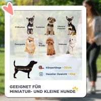 Hundebuggy Hundewagen bis 4 kg Klappbar Netzfenster Bodenkorb Becherhalter abnehmbares Dach grau 67 x 45 x 96 cm
