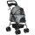 Hundebuggy Hundewagen bis 4 kg Klappbar Netzfenster Bodenkorb Becherhalter abnehmbares Dach grau 67 x 45 x 96 cm