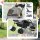 Hundebuggy Hundewagen bis 4 kg Klappbar Netzfenster Bodenkorb Becherhalter abnehmbares Dach grau 67 x 45 x 96 cm