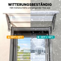 Vordach, Haustürvordach, Überdachung für Eingänge und Fenster, 100L x 75B x 23H cm, Silber